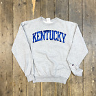 Champion Sweatshirt Vintage Kentucky State Y2K Jumper, Grey, Mens Small