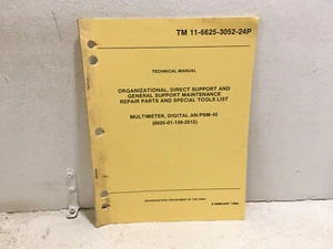 Lista de piezas de reparación y herramientas especiales TM 11-6625-3052-24P. Multímetro, AN/PSM-45.1984 - Imagen 1 de 7