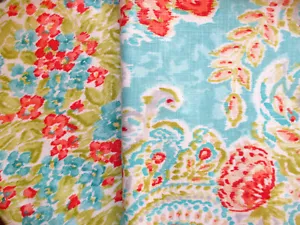 Fabric Upholstery Waverly Dena Designs Crystal Vision/Floral Facade Linen Lot - Picture 1 of 7