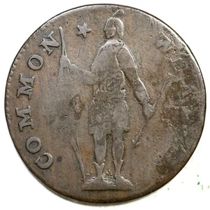 1788 4-G R-4 Massachusetts Cent Colonial Copper Coin - Picture 1 of 2