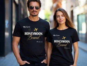 Camisa de pareja personalizada a juego para hombre y camisa para mujer, luna de miel encuadernada 25 - Imagen 1 de 6