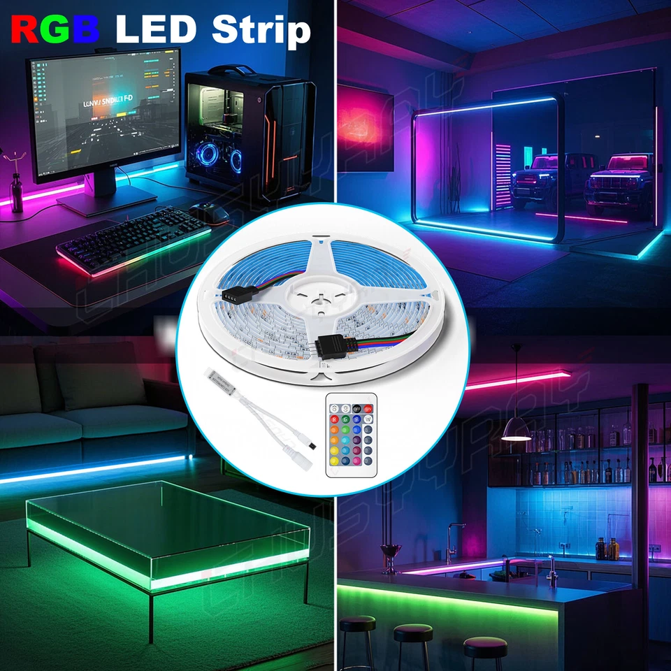 DAYBETTER LED Strip Lights 100ft Smart Lighting with App Remote Control RGB