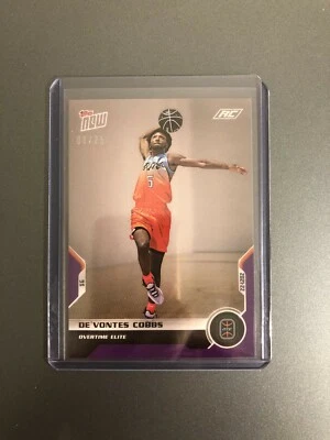 2021 Topps Now Overtime Elite OTE RC #7 De’Vontes Cobbs 1st Rookie Purple #/25 - Image 1 of 2