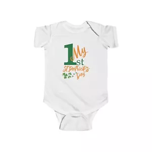 First St. Patrick's Day Infant Fine Jersey Bodysuit - Picture 1 of 19