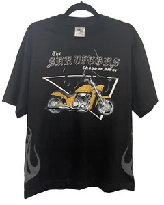 Vintage The Explorer OHHO Chopper Biker Banned Retro Black Men T Shirt - L - Picture 1 of 5