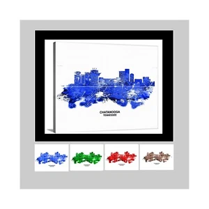 Canvas Chatanooga TENN Skyline Cityscape Art Giclee Print Poster Or Canvas Wrap - Picture 1 of 14