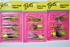 3 packs betts fancy grade poppers flies flyfishing assortment kit cork popper