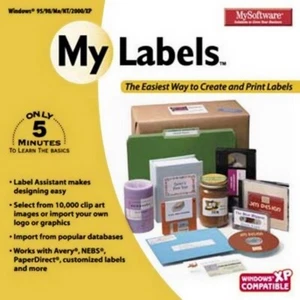 My Software My Labels MySoftware - Easily Create! PC Software Sealed New - Picture 1 of 2