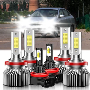 For Nissan Sentra 2013-2023 6x LED Headlights High-Low Beam Fog Light Bulbs Kit - Foto 1 di 11