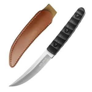 Mens Pocket Tactical Knife Fixed Blade Outdoor Hunting Sheath Stainless Steel - Picture 1 of 6