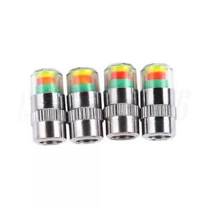 QTY4 Car Auto Tire Monitor Valve Dust Cap Pressure Indicator Sensor Eye Alert - Picture 1 of 9