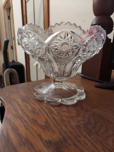 Antique ABP cut glass large bowl candy dish - Picture 1 of 3