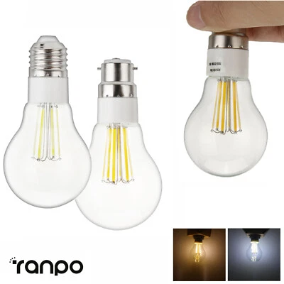 A55 Led Filament Globe Light Bulb White Edisonscrew 4w E27 b22 Lampada Leds 12v - Image 1 of 4