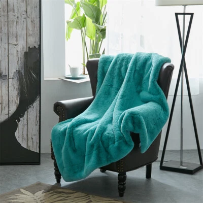 Luxurious Heavy Faux Fur Blanket – Ultra Soft Plush Throw for Couch & Bed Gifts - Image 1 of 4
