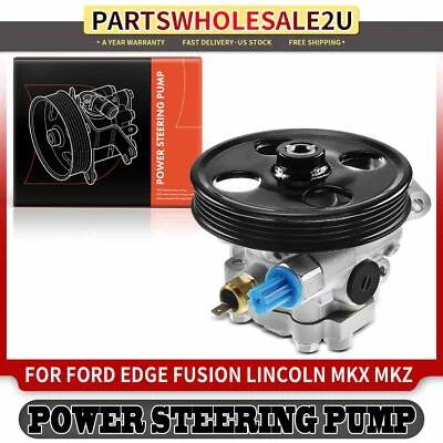 Power Steering Pump w/ Pulley for Ford Fusion Edge Lincoln MKZ 2007-2012  201401 - Image 1 of 4