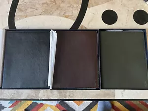 3 Polo Ralph Lauren Leather Tablet Case Brown Black Fr Original Apple iPad $98 - Picture 1 of 11