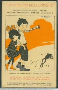 Lib1105 - CARTOLINA d'Epoca PUBBLICITARIA Illustrata - GIORNALINO FIRENZE - Picture 1 of 1