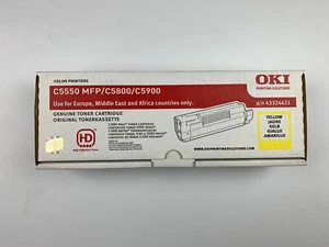 OKI 43324421 Toner Cartridge Gelb Yellow C5550 MFP C5800 C5900 Tonerkartusche - Bild 1 von 1