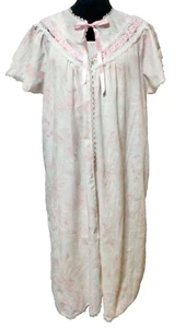 Woman’s vintage Hago 2 piece pink nightgown and peignoir set size Medium - Picture 1 of 8