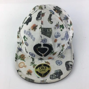 VTG Circa Skull & Cross Bones Embroidered Skateboarding Fitted 7 1/8 Cap Hat NEW - Picture 1 of 9