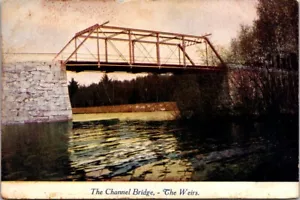 Postal The Channel Bridge The Weirs New Hampshire NH - Imagen 1 de 2