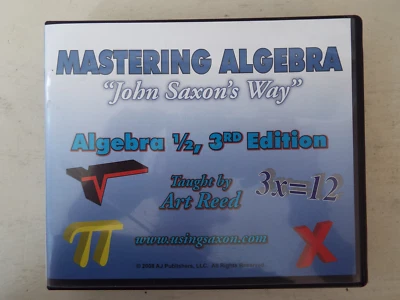 Mastering Algebra 1/2 DVD John Saxon's Way 3rd Edition Taught by Art Reed - Image 1 of 4