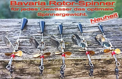 Bavaria Weitwurf-Rotor-Spinner 8g ,Gold Edition,  Bebleiung 4g  /  VMC-Drilling - Bild 1 von 4
