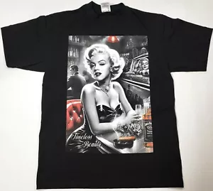 Marilyn Monroe T-shirt Timeless Beauty Pin Up Urban Streetwear Men's Black Tee - Picture 1 of 3