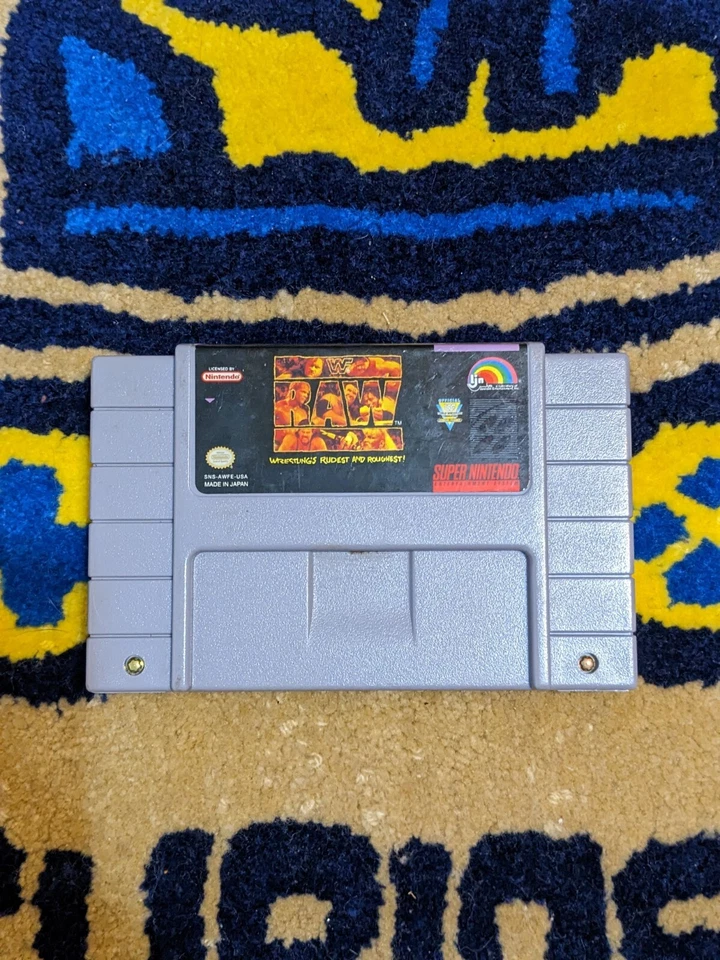 WWF Raw SNES Super Nintendo Cartridge Only Authentic Tested Works Great - Image 1 of 1