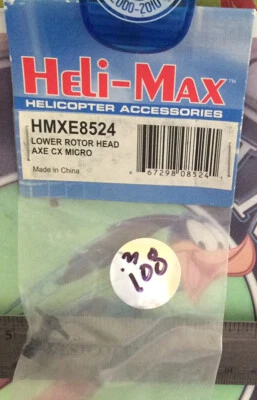 Heli-Max HMXE8524 Lower Rotor Head Axe CX Micro OrignalNewInPackage 🇺🇸USA Ship - Image 1 of 2