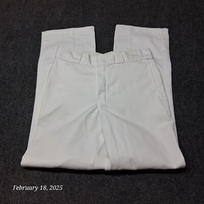 Pantalones de Trabajo Dickies 874 Calce Original Blanco Hombre Talla 30x32 Chino de tiro medio Foto 1 de 4