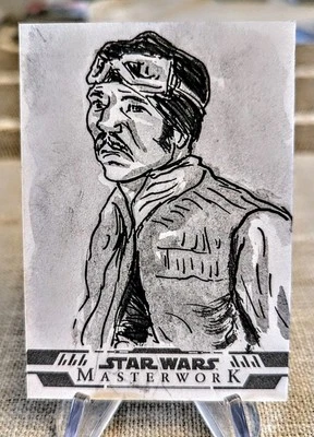 2024 Topps Star Wars Masterwork Lando Calrissian By Neil Camera Sketch Autograph - Image 1 of 2