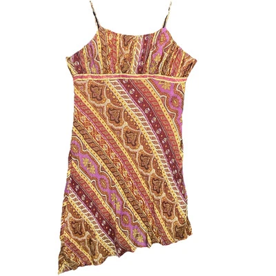 De Colección Y2K Tirantes Cuentas Fairycore Asimétrico Vestido Bufanda Talla 18 Chifón Sexy Crape Foto 1 de 4