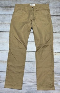 FJALL RAVEN Greenland Jeans Khaki Tan Pants Size 32x31 Hiking Outdoors - Picture 1 of 8