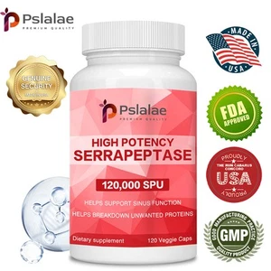 High Potency Serrapeptase Capsules - Enhance Immunity, Supports Sinus Health - Picture 1 of 13