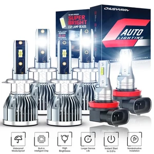 For Smart Forfour 2005- 2007 LED Headlight Hi/Lo Beam Fog Light Bulbs 6000K - Picture 1 of 17