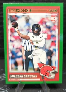 2025 Score Shedeur Sanders Rookies Green Parallel (RC) Cleveland Browns #15 - Picture 1 of 2