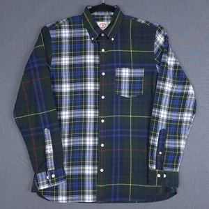 Brooks Brothers Red Fleece Dress Shirt Mens Medium Patchwork Plaid Preppy - Picture 1 of 12