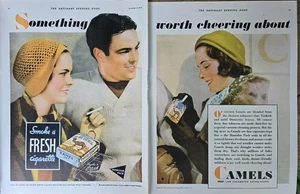 1931 Camel Cigarettes something worth cheering about two page vintage ad  - Picture 1 of 1