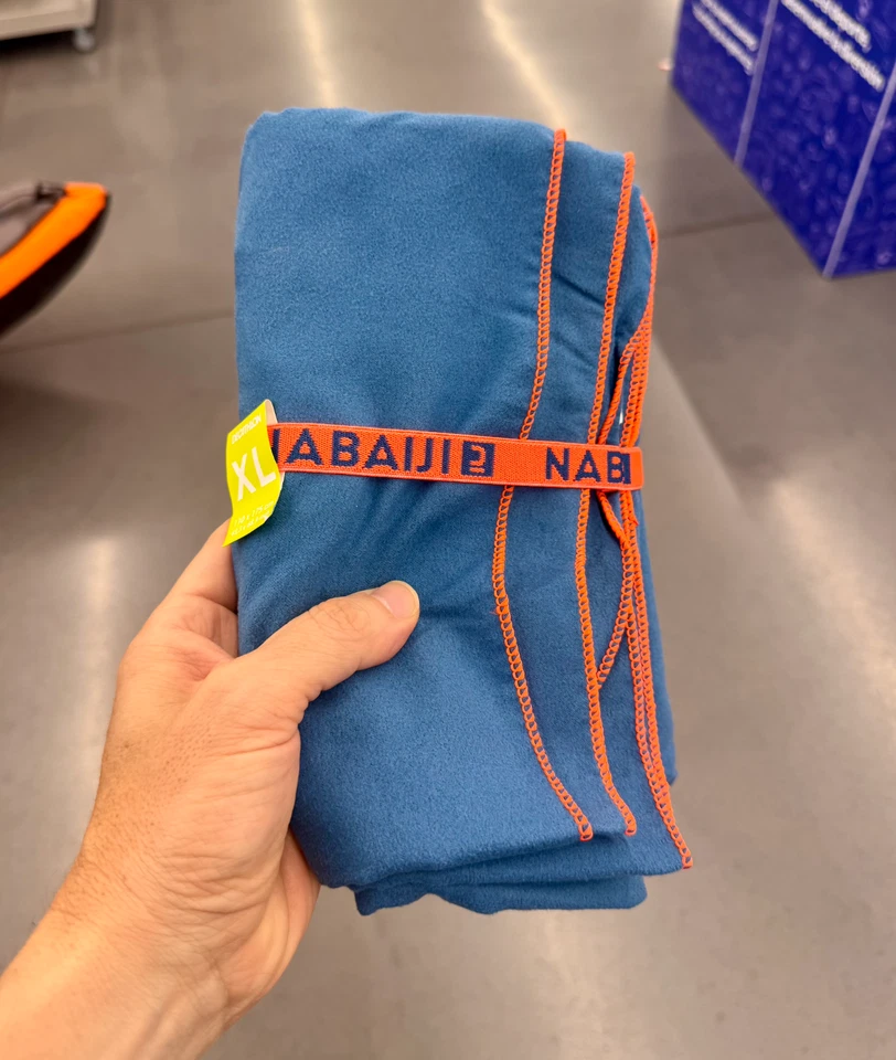 Полотенце из микрофибры Nabaiji Decathlon, размер L, XL 110x175 см, 43x69 дюймов новое с этикеткой - Изображение 1 из 4