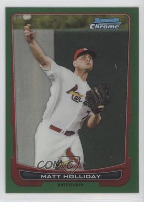 2012 Bowman Chrome Rack Pack Green Refractor Matt Holliday #109 - Image 1 of 2
