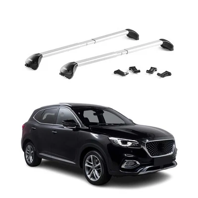 Portaequipajes barras transversales portaequipajes portaequipajes para Volvo V90 Cross Country 2017-25 plateado Foto 1 de 4