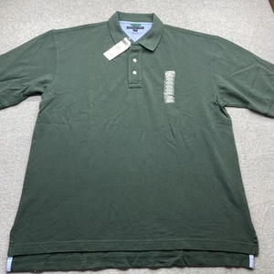 Tommy Hilfiger Golf Shirt Mens 2XL Polo Short Sleeve Cotton Hunter Green Logo - Picture 1 of 11