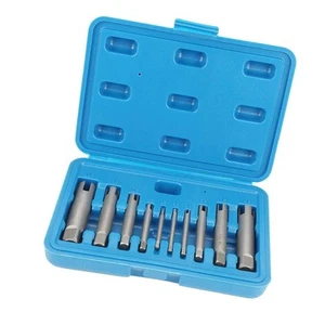 10Pcs/Set Stripped Screw Extractor Set Broken Tap Extractor Removal Tool Kits... - Picture 1 of 6