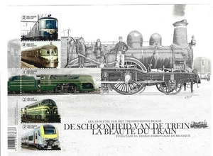 Railway - Locomotives Belgium Block 217 ** (MNH) - Picture 1 of 1