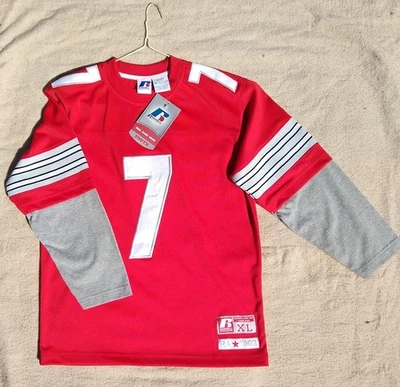 NUEVO - Camiseta deportiva Russell roja #7 (ajuste gris y blanco) - JUVENTUD mediana (10-12) Foto 1 de 3