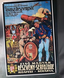 Drink Beer Hungarian WW1 Military Propaganda Poster 30"x20" - Picture 1 of 9