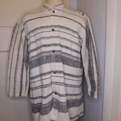 YASUKO KURISAKA Jacket Womens One Size Striped Art to Wear Lagenlook Handwoven - Image 1 of 4