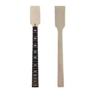 Maple Guitar Neck Ebony fretboard DIY for 24 fret 25.5 inch Diamond Inlay - Picture 1 of 7