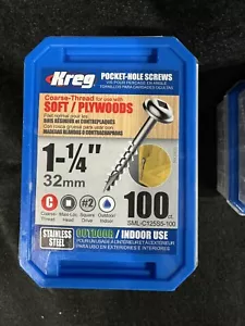 Kreg SML-C125S5-100 305 Stainless Steel Pocket Hole Screws - 1 1/4", 8 Coarse, - Picture 1 of 1